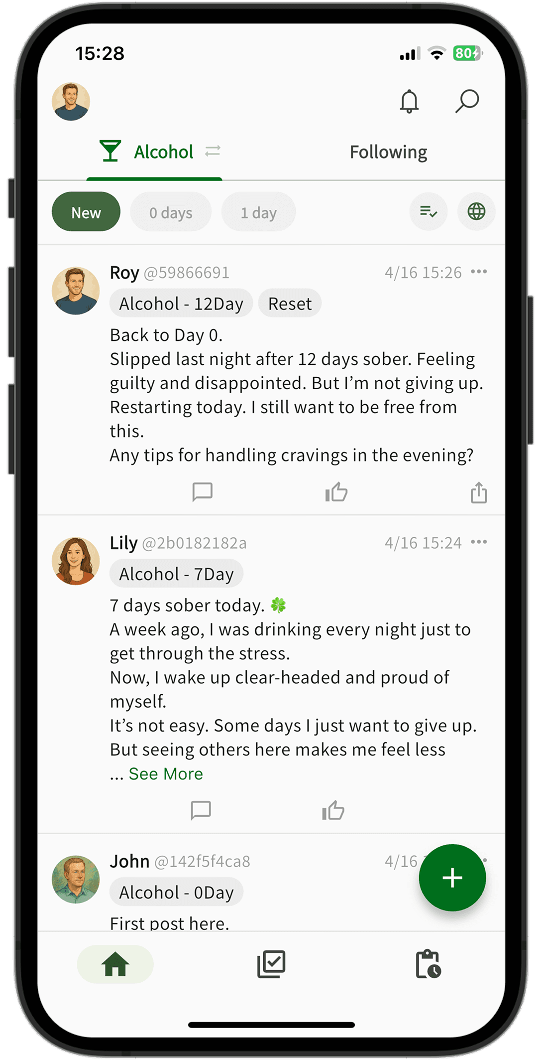 QuitMate app story screen