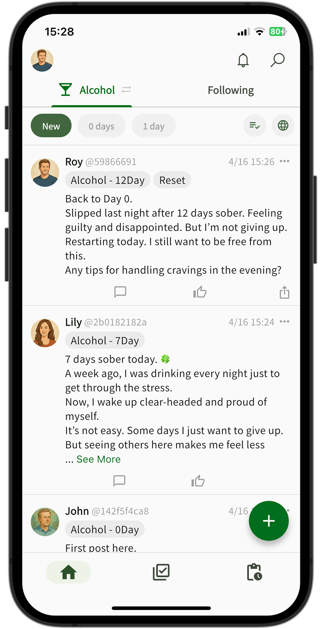 QuitMate app story screen
